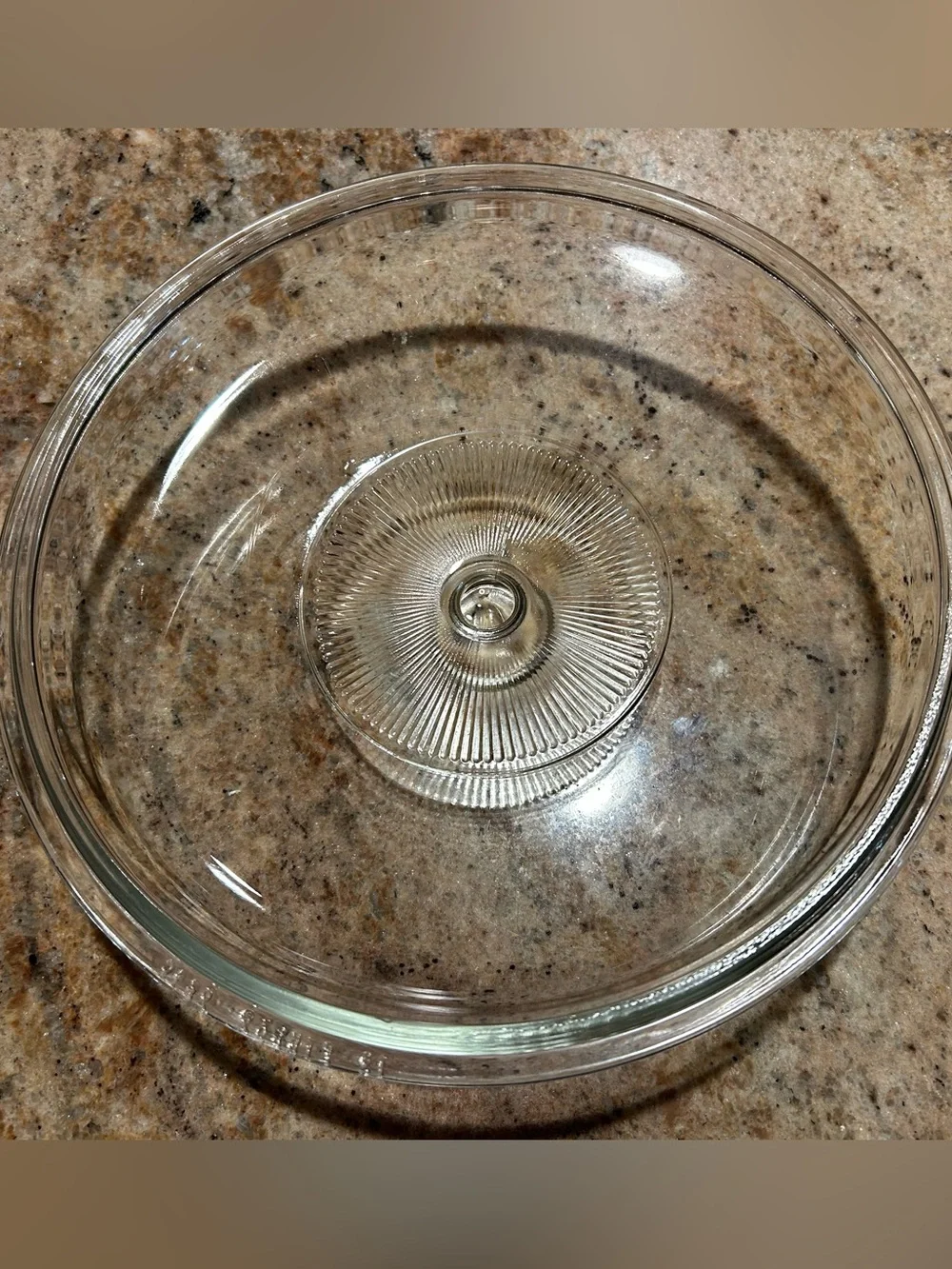 Pyrex #G24C Clear Glass Lid 8.25” inner dia. Fits 2 QT (024) Pyrex casserole.